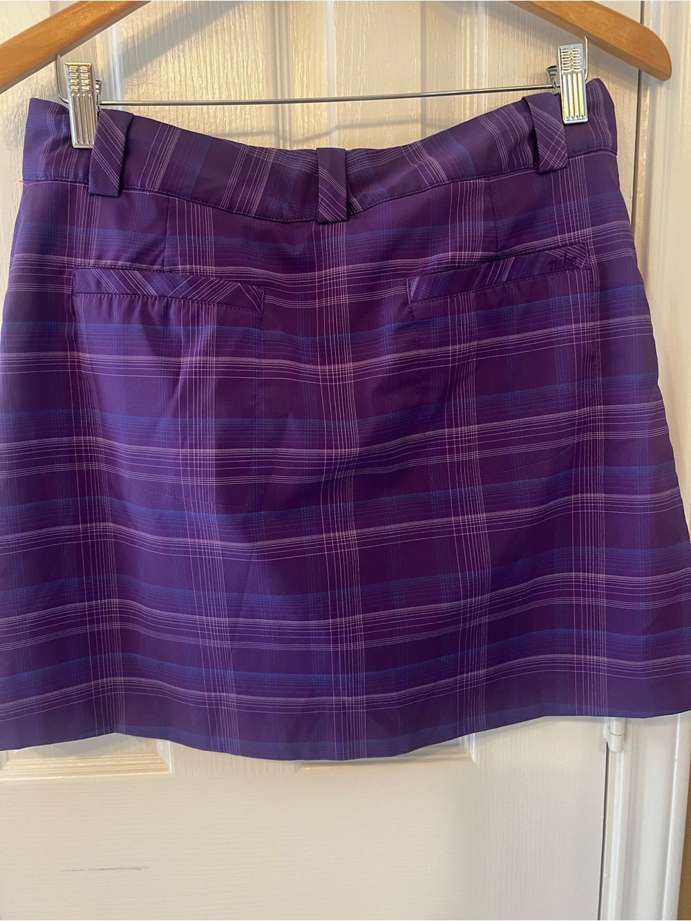 Nike Golf Dri-FIT Purple Plaid Athletic Skirt, Size 6 - Picture 5 of 10